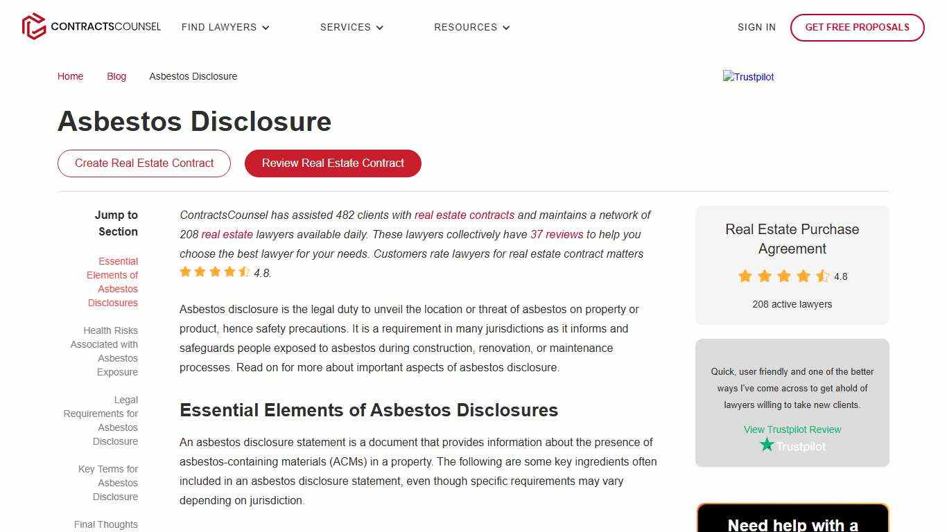 Asbestos Disclosure: What You Need to Know