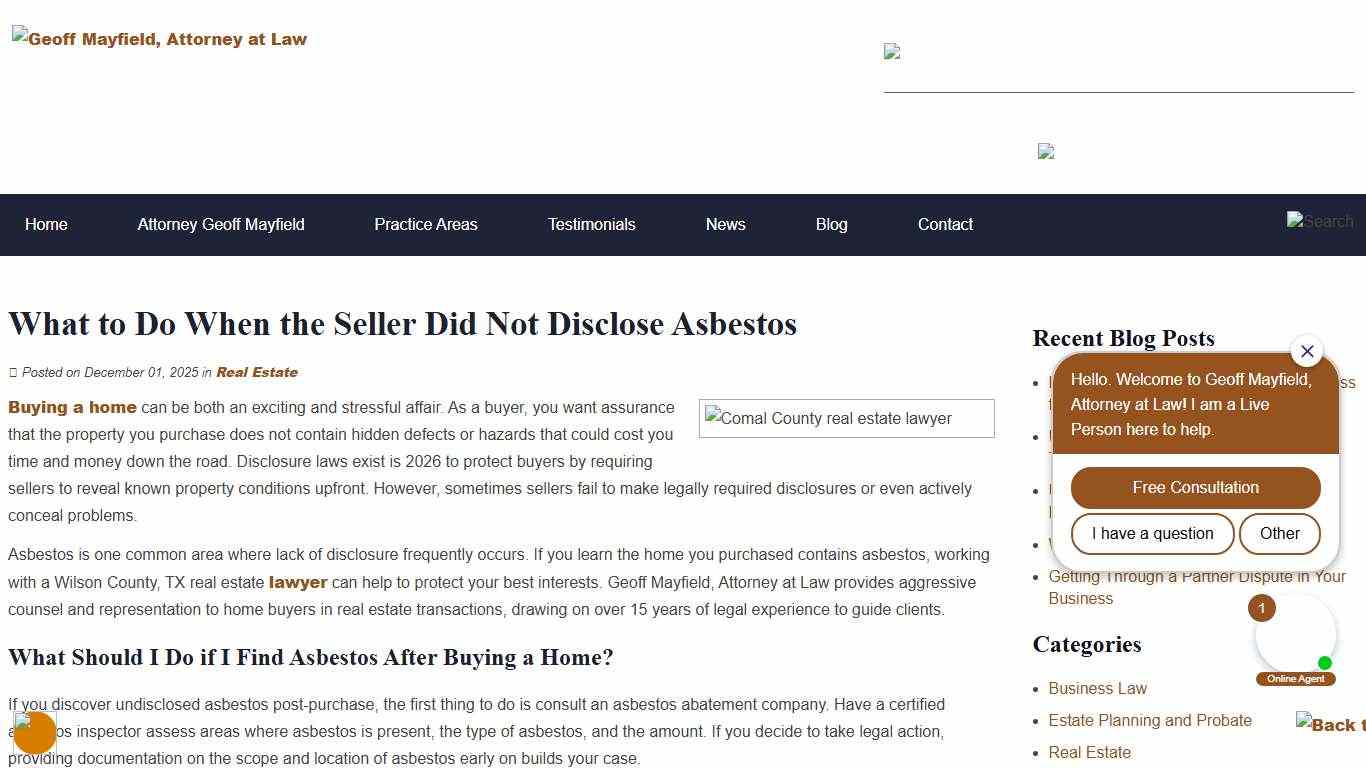 What to Do When the Seller Did Not Disclose Asbestos | TX