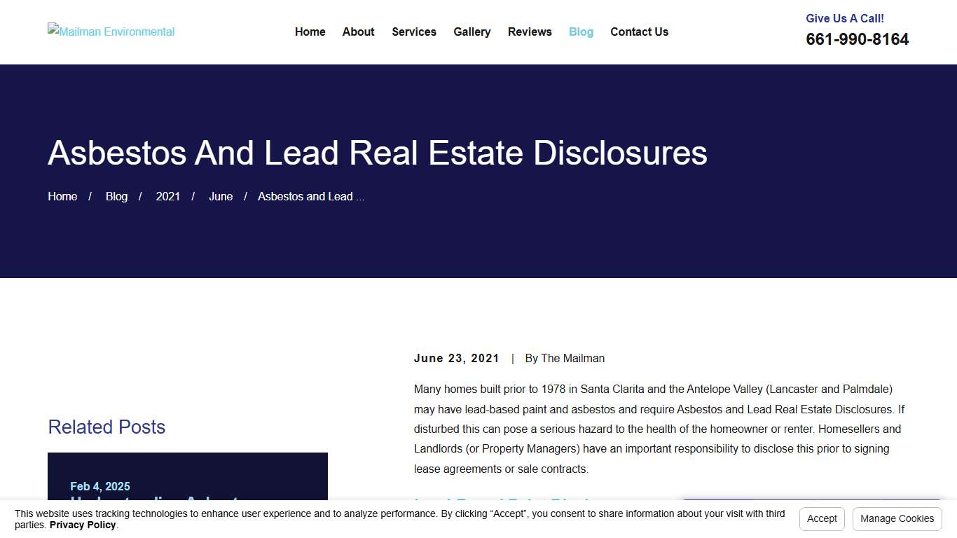 Asbestos and Lead Real Estate Disclosures